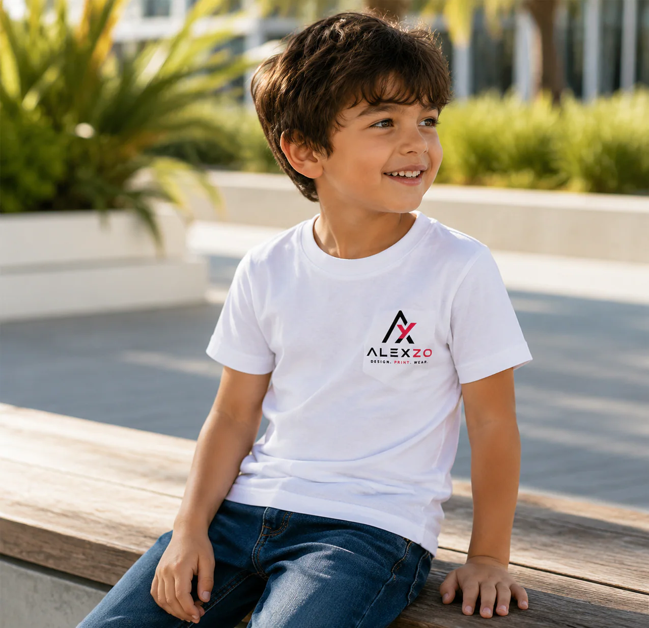 Alexzo Kids white t-shirt collection