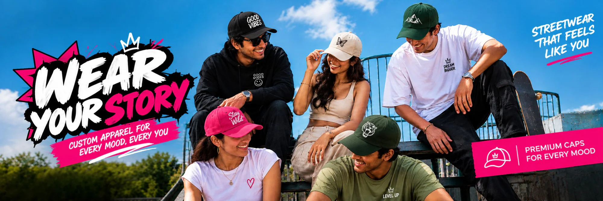 Alexzo custom streetwear collection banner