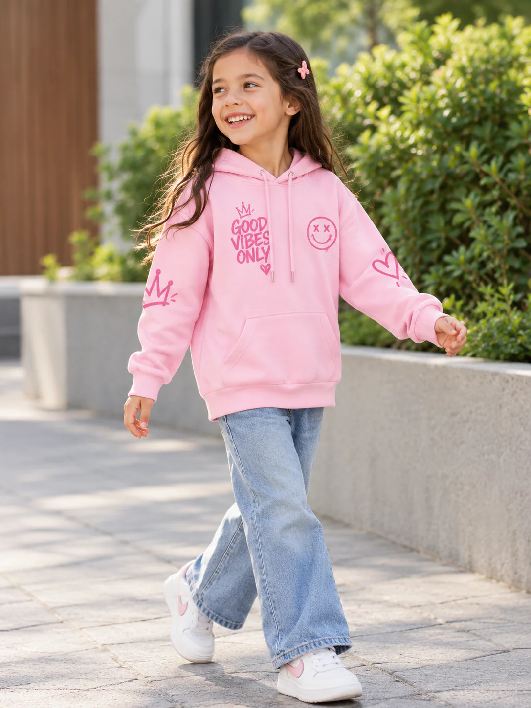Kids Pink Hoodies